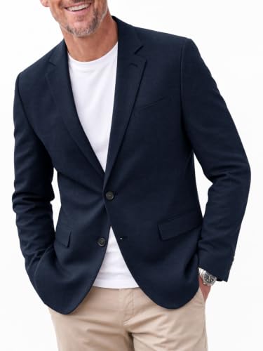 Runcati Mens Casual Blazer Two Buttons Sport Coat Lightweight Suit Jackets