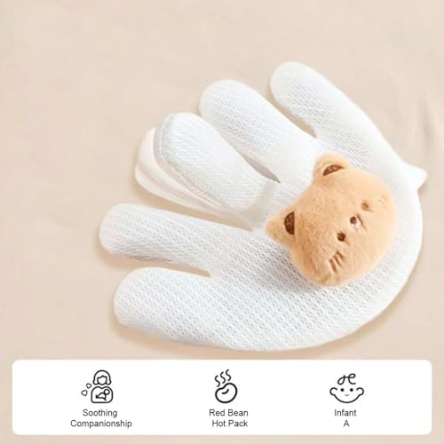 Palmeira calmante, travesseiro calmante em formato de mão - Urso Charme Criança Dormindo Palma - Urs