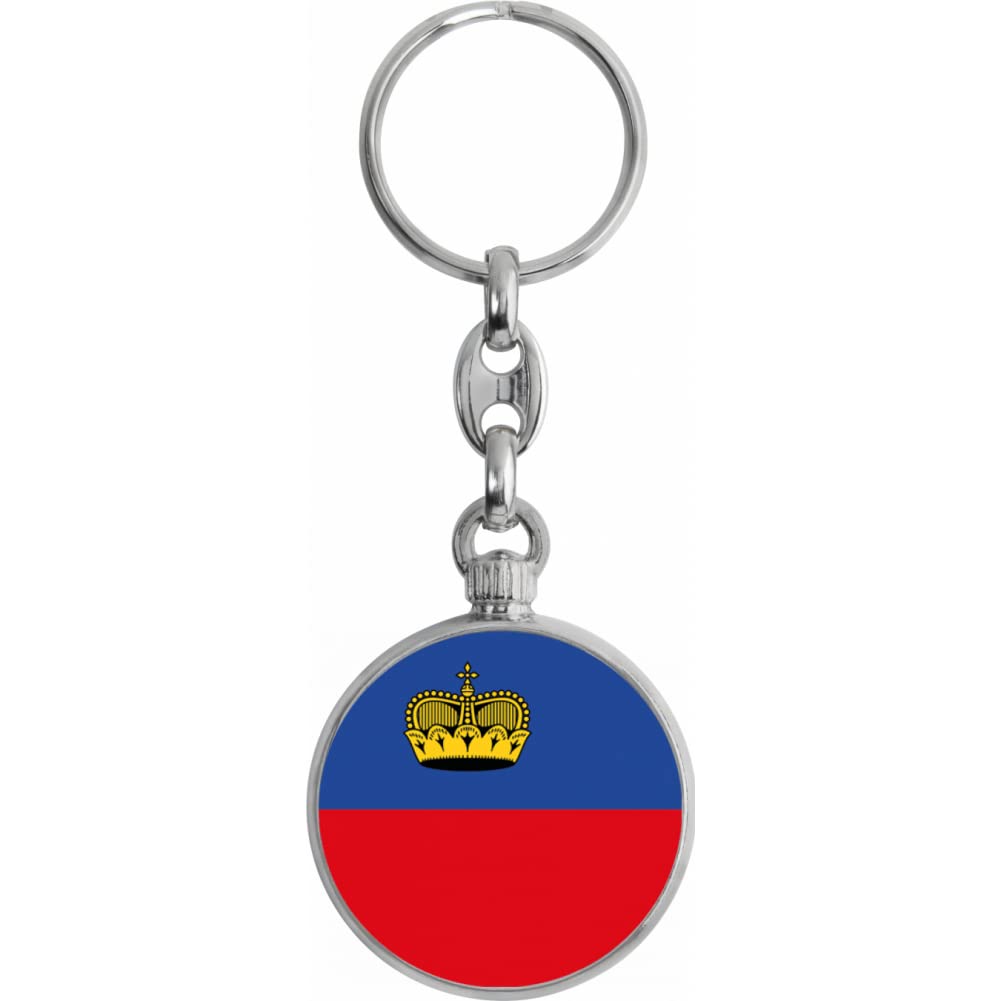 Toff London Unisex Silver Liechtenstein Flag Keyring