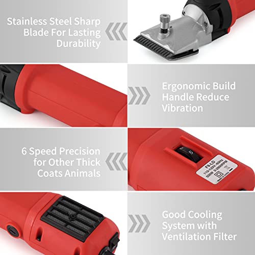 Duckboy DB-F8-LD-T Heavy Duty Clippers For Thick Coats Animals, 500W Professional Electric Shearing Machine For Horse Pony Cattle And Large Dogs Livestocks Grooming thumb #3