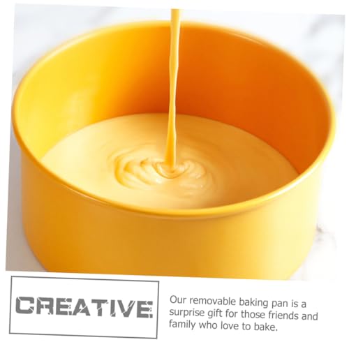 DONFAMDS 取り外し可能な丸型ベーキングパン 製耐久性 多機能ケーキ ピザ焼き型 家用電子レンジ対応 コンパクト収納可能