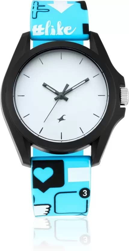Fastrack Hashtag Quartz Analog White Dial Silicone Strap Unisex Watch-NS68011PP03 (B099WSGSQ5) Amazon Price History, Amazon Price Tracker