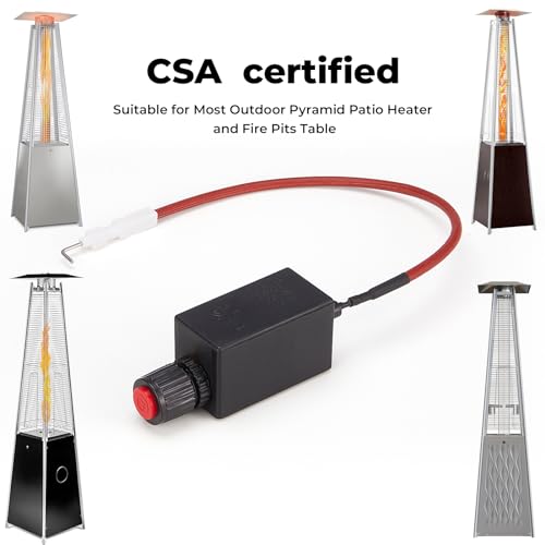 Havyduti Outdoor Heater Replacement Parts Electronic Igniter with Cable, Suitable for Most Outdoor Pyramid Patio Heater and Fire Pits Table