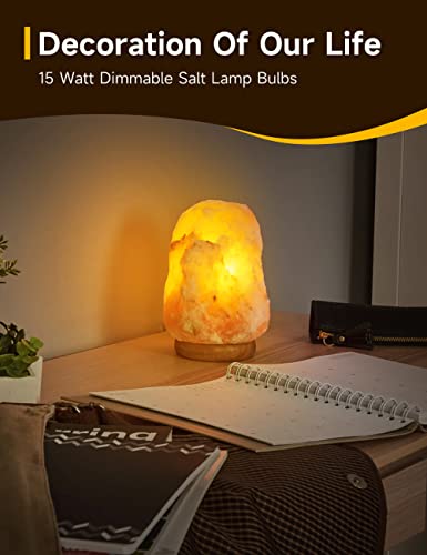 Unilamp Salt Lamp Bulb,15 Watt Dimmable Brightness Light Bulbs, E12 Small Base, Himalayan Salt Lamp Light Bulb Replacement, Household Salt Lamps For Plug In Wax Diffuser (15 Pack) #TOP5