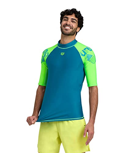 Arena Camiseta de Manga Corta Hombre con protección UV Rash Graphic