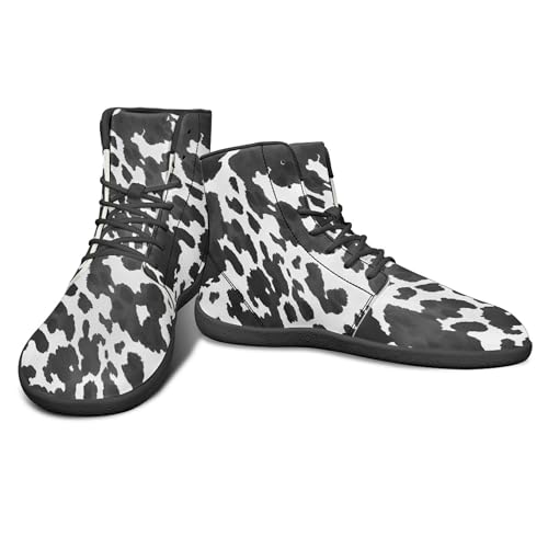 Image of Fashion Print Womens Mens High Top Barefoot Sneakers Flat Shoes