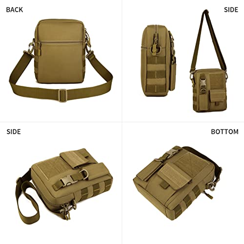 Wowelife Small Canvas Messenger Bag Small Tactical Bag Crossbody Casual Pack #TOP2