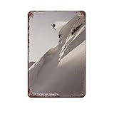 The North Face Never Stop Exploring - Póster retro de metal con texto en inglés 'Never Stop Exploring' (20 x 30 cm)