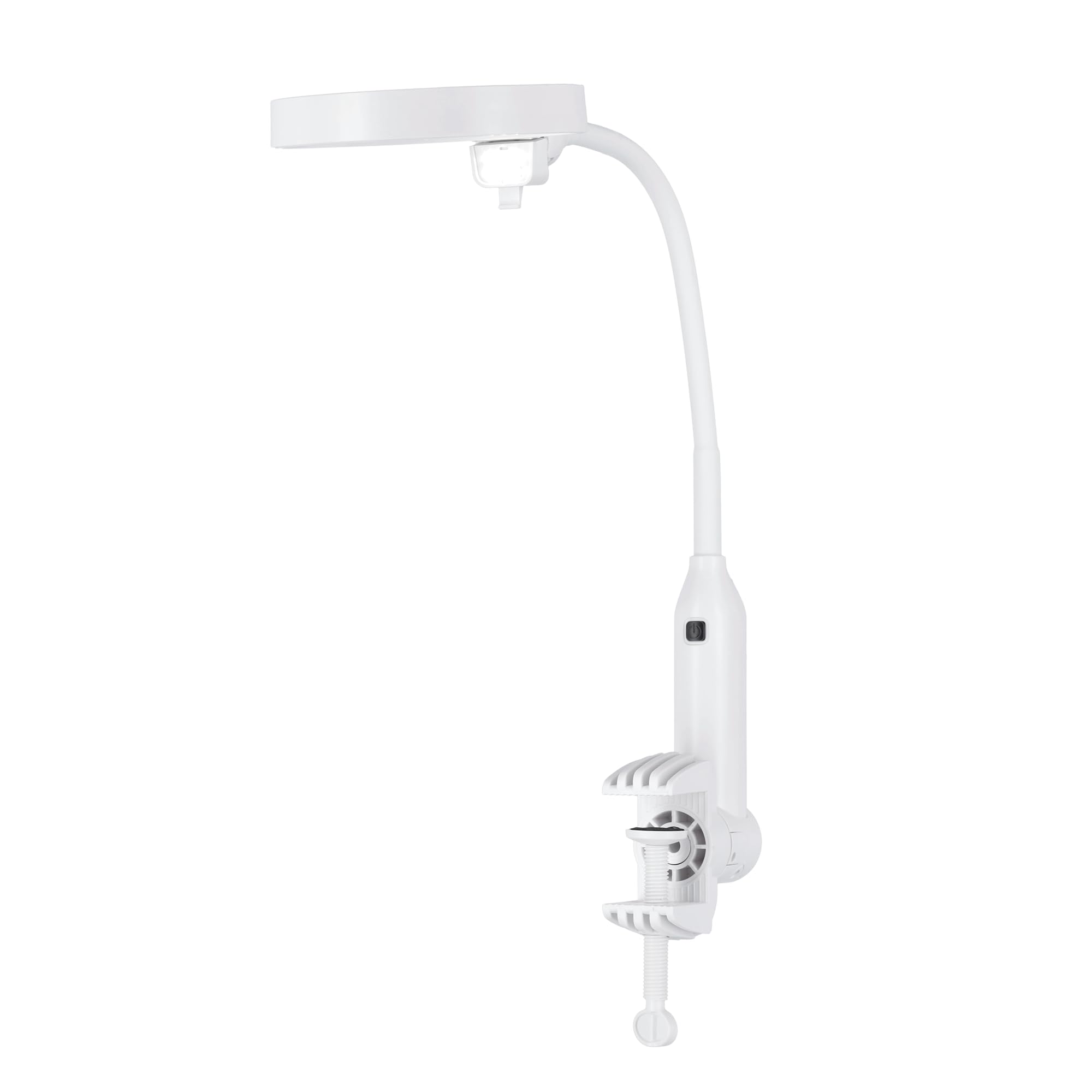 Rollei Tischlupe mit LED-Licht und Gelenk-Arm – 1,8X und 3,3X Vergrößerung, 6 LEDs mit Einstellbarer Helligkeit, Flexibler Arm, Standfuß & Tischklemme, Kabel- und batteriebetrieben