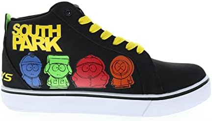 HEELYS Unisex Racer South Park Wheeled Heel Shoe, Black/Yellow, 9 US Men | Image 1