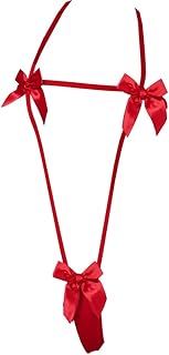 Sexy Bow Lingerie for Women, Adjustable Halter Babydoll Teddy Bodysuit One Piece, Onesize 2-8