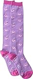 Sock It To Me Elephants Purple Knee High Socks, One Size