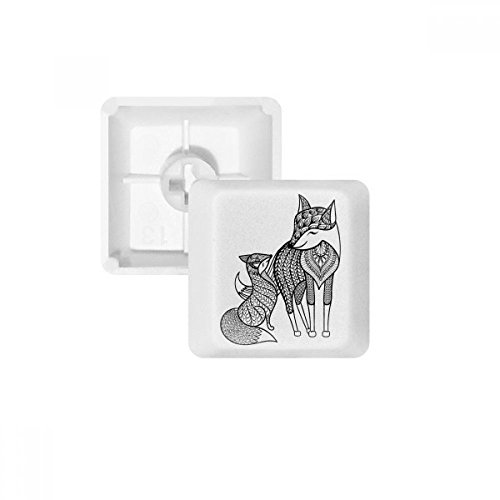 Keycaps PBT Blanc Fox ami pour un Espace de Travail Minimaliste