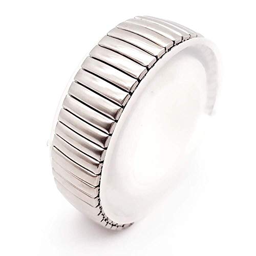 MKXF Bracelet de Montre 12 14 16 18 20 22MM Extension Extensible Pièces en Acier Inoxydable Bracelet de Montre Bracelet de Montre en métal argenté Accessoires de Montre Cover