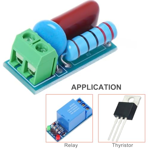 DAOKAI RC Snubber/Absorption Circuit Module,5 PCS Relay Contact Protection Circuit Electromagnetic Anti-Interference Module DC 5-400V Inductive Load Resistance Surge - Image 6