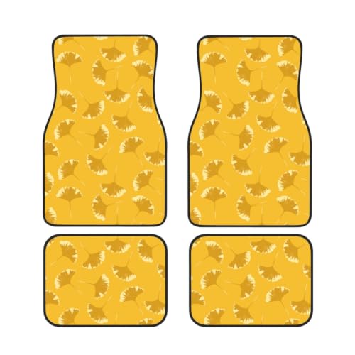Alfombrillas de coche ginkgo ocre ideales para viajes largos en familia