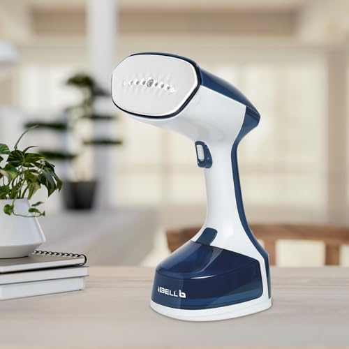 Image of IBELL GS260M Garment Steamer for Clothes, 1600W Handheld Clothes Steamer, Steam Iron Portable, 260ml Water Tank, Detachable Fabric Brush, Fast Wrinkle Removal, 2 Year Warranty