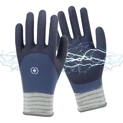 Image of 1000V Electric Gloves Shock Proof, Non-slip Insulated Electrician Gloves, Rubber Electrical Work Safety Gloves for Men