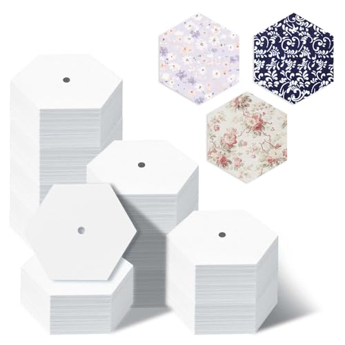 480 PCS 1 Piecing Paper for Quilting Hexagon Quilting Templates
