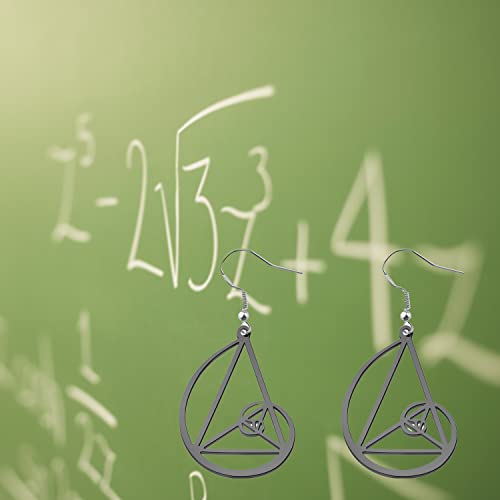 PLITI Golden Ratio Earrings For Math Lover Fibonacci Spiral Gift Sacred Geometry Math Jewelry Mathematician Gift3