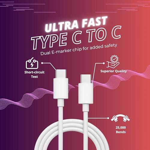 Image of AINE 30W USB-C to USB-C Fast Charging Cable Compatible with Google Pixel 8 8 Pro 7 7 Pro 7a 6a 6 6 Pro 5 - Power Delivery Type-C Cord - White | Original Charging Speed