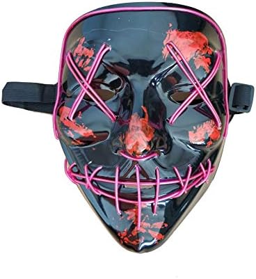 HimineCosplay LED Mask Light up Mask for Festival Party Halloween