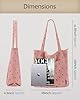 Prite Corduroy Tote Bag for Women Large Shoulder Bag with Zipper and Pockets for College School Work Travel Shopping #5