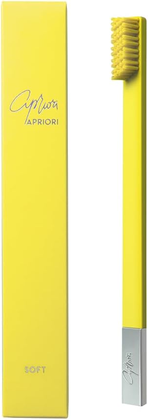 APRIORI Sunflower Yellow Silver Soft Toothbrush