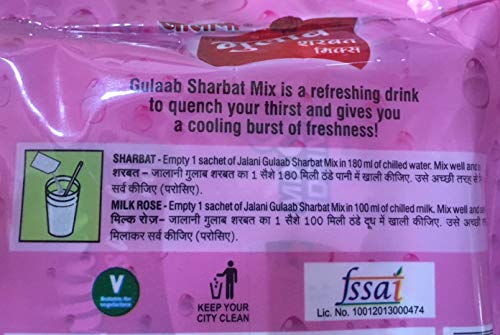 Image of Jalani Gulaab Sharbat Mix Packet (30 Sachet of 5gram Each), 150 gram