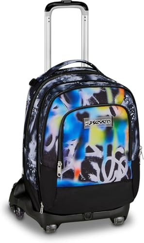 Zaino trolley Seven Dip & Sky fini le sac lourd avec les roues bleues
