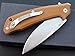 Eafengrow EF223 Folding Knife D2 Blade with G10 Handle Multi Pocket Knife Survival Outdoor Camping Survival (brown)