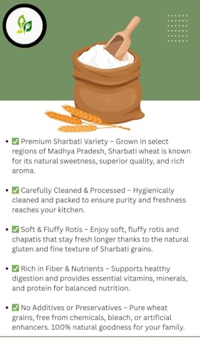 Image of FINARY SANSKAR Sharbati Sehori Atta (Wheat Flour) | 100% Natural Atta | Soft & Sweet Taste | Stone-Ground | Perfect for Fluffy Rotis & Chapatis | 5kg