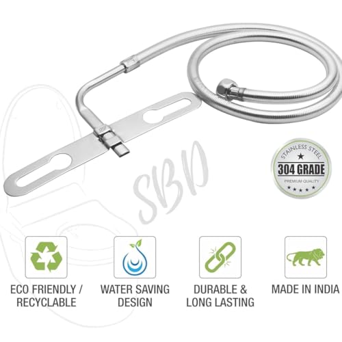 Image of SBD Toilet Jet Spray | Bidget Spray | Hands Free Jet Spray | Heavy PVC Hose (Multi /L-Type, 1 Mtr)