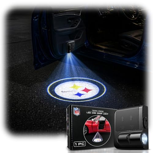 Image of LED Car Door Light - Officially Licensed NFL Wireless Projector - Show Your Team Pride - Battery Powered, Easy Install