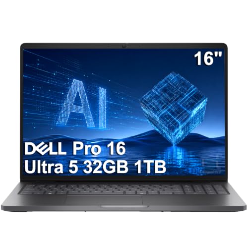 Image of Dell Pro 16 (Next Gen Latitude 3550) Business AI PC Laptop (16 inch FHD+, Intel 12-Core Ultra 5 235U (> i7-1355U), 32GB DDR5 RAM, 1TB SSD) Backlit, Anti-Glare, Wi-Fi 6E, 1080p Webcam, Win 11 Pro, PC16250