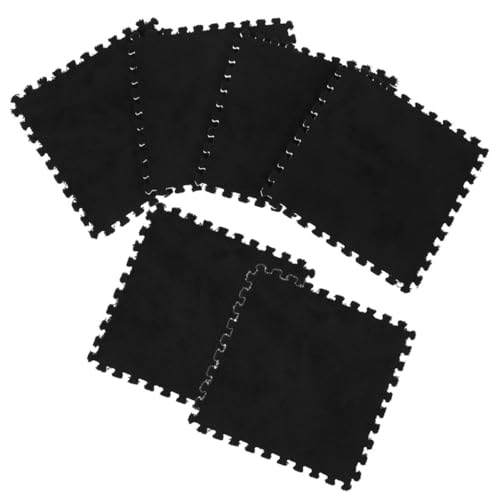 FIXOSHEE 6 Piezas Alfombrillas Espuma EVA Mullida Baldosas de Suelo Reemplazables Cojines de Rompecabezas Multifuncionales Antideslizantes para Bebés con Borde de Protección