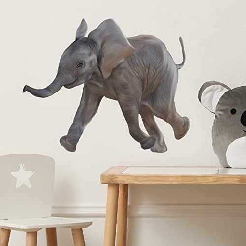 RoyoLam Happy Little Elephant Wall Decal Nursery Animal