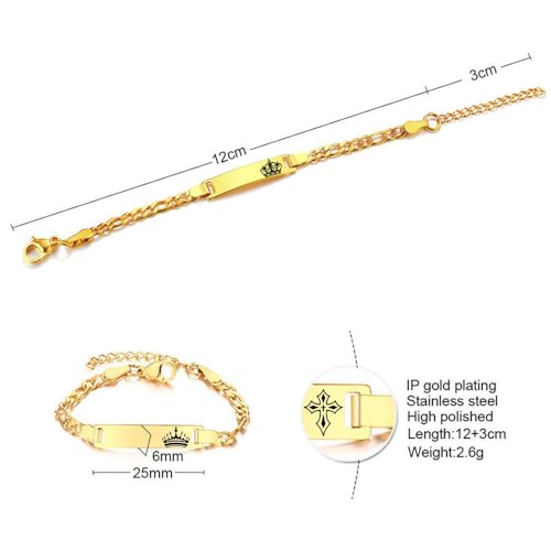 Baby Bracelets for Infant Girls 14k Gold Baby Name Bracelet Custom Gold Bracelets for Kids Newborn First Birthday Gifts for Girls Jewelry Children Bracelets for Little Girls,0-6 Years3