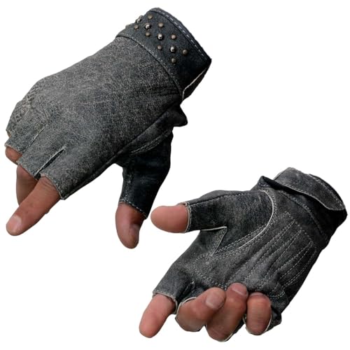 Image of Milwaukee Leather Women's Leather Motorcycle Fingerless Hand Gloves