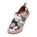 UIN Hana Femme Chaussure de Voyage Peinte Chaussures Bateau Toile Confort Rouge Espadrilles Mode Basses Mocassins Art Multicolore Loafers Originales Slipper pour Femmes (37 EU)