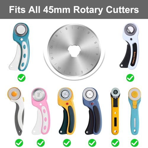 image for 10 Packs 45mm Rotary Cutter Blades 45mm Quilting supplies Rotary Cutte