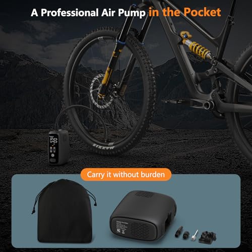 PESEIL-Tire-Inflator-Portable-Air-Compressor-28-Cylinders-12V-Air-Compressor-140W-Auto-Shut-Off-with-LED-Light-150psi-Pump-Portable-Air-Compressor-for-Car-Tires-Bicycle-Moto-Ball-etc