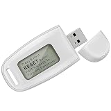 Flintronic Krokomierz 3D, przenośny, sportowy krokomierz, ładowany przez USB, ze smyczą, śledź kroki w czasie rzeczywistym, dla starszych dzieci/fitness, mężczyzn/kobiet/starszych, biały