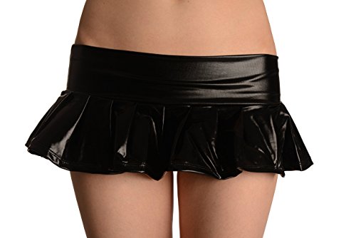 Jupe plissée LissKiss en simili cuir pour vos tenues de soirée et bureau