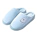 Pantofole Da Casa Uomo Donna Blu Carino Cartone Animato Cane Ricamo Home Interno Verme Morbido Pantofole Corduroy Peluche Winter Pantofole Uomini Caldi Confortevoli Pantofole Maschili Non Scivolate,40