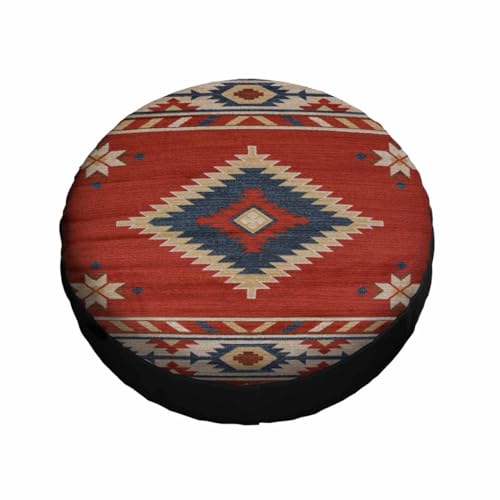 Image of Southwestern Traditional Style Spare Tire Cover 17 inch Wheel Protectors Weatherproof Universal for Trailer Tire Cover Rv SUV Truck Camper Travel Trailer