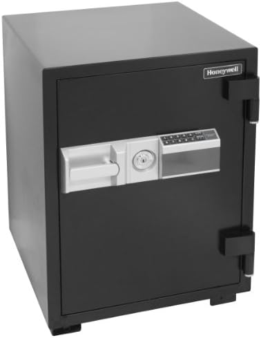 Honeywell 2208 Steel Fireproof/Waterproof and Security Safe with Dual Digital Lock and Key Lock, 2.14-Cubic Feet, Black