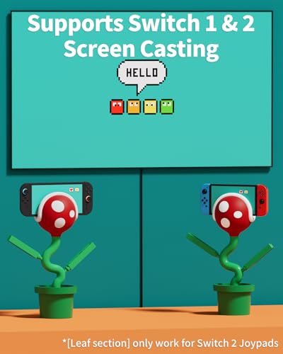 Image of Switch 2 TV Dock for Nintendo Switch2 Docking Station with Cooling Fan, Chargering Dock for Switch 2 /Joypads, Piranha2 Stand with 4K 60Hz HD /USB 2.0 /USB-C Ports, PD Fast Charging Cute Gaming Setup