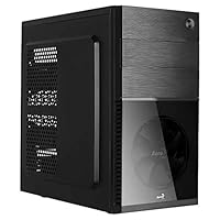 Aerocool CS105BK Computergehäuse, Micro ATX und Mini-ITX, Frontlüfter, Schwarz