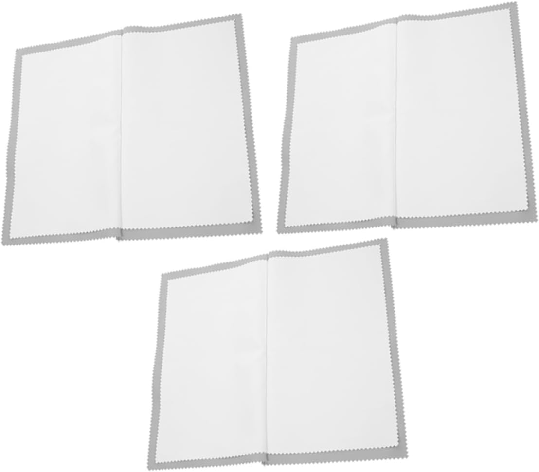 Gadpiparty 3pcs Multi-Layer Jewelry Cleaning Cloth Silver Polishing Cloth for Tarnish Removal and Restoration of Shine for Silver and Diamonds